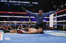 Khan suffers brutal KO as Alvarez retains middleweight title