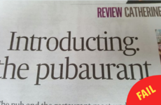 An Irish Times review used the word 'pubaurant' and people weren't having it