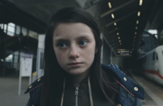 Powerful video shows child fleeing war-torn England