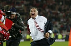 Big Sam Allardyce threatened to tear off his jacket in safety celebration