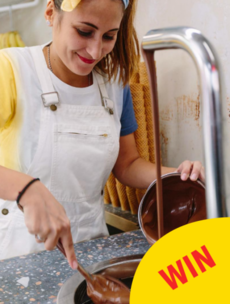 This ice cream shop has an actual Nutella tap