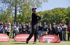 Tiger Woods hit some golf balls in public for the first time in months - it did not go well