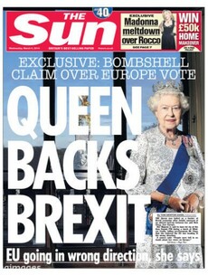 The Sun defends "significantly misleading" front page about Queen backing Brexit