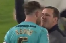 Hull fan stakes claim for 'Gobshite of the Year' award by getting stuck into Richard Keogh