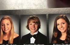 These triplets pulled off the corniest joke in their final yearbook