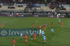 Owen Franks got lost under a Garryowen and was punished with howls of laughter