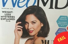 This magazine's morto Photoshop fail makes it look like Olivia Munn has a giant head