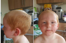 This little boy's uncle gave him the exact same haircut as his 'bald' neighbour