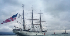 Pictures: US Coast Guard tall ship docks safely in Dublin after 'man overboard' drama