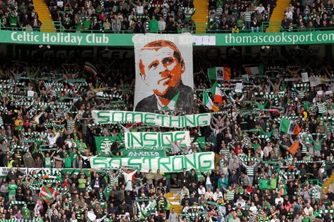 Celtic fans show their colours. 