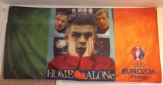 This Home Alone flag will hopefully get on the right plane and make it to France