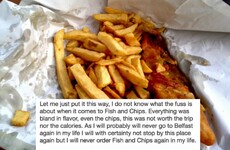 This American came to Ireland and was really not impressed with our chippers