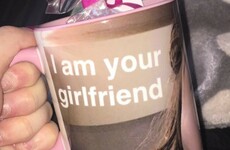 This girl made her boyfriend a mug to remind him how pretty she is