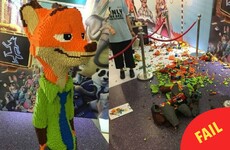 A kid accidentally destroyed this expensive Lego statue and now it's a gas meme