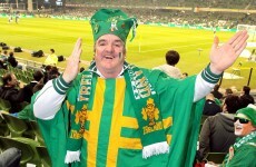 Good times: Irish fans show their colours at Lansdowne Road