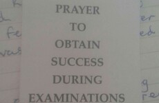 Leaving Certs are getting prayers said for them and their response is perfectly sarcastic