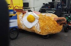 These Wexford lads entered a breakfast roll into the soapbox race in Cork today