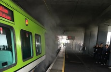 Passengers evacuated from train in Dublin after fire breaks out in engine