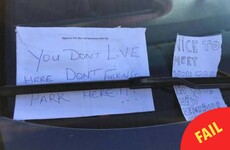 This note left for a new neighbour gave probably the worst first impression possible