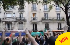 Irish fans found a new idol in this unsuspecting man on a Paris balcony