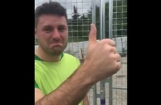 An Irish football fan was moved to tears by a lovely gesture from fellow Irish fans