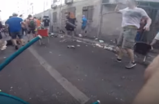 Shocking GoPro footage of Russian hooligans attacking English fans