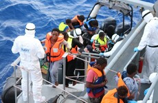 Irish naval ship rescues over 100 people from the Mediterranean