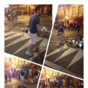 This Irish fan led a one-man cleanup after the street party in Bordeaux last night