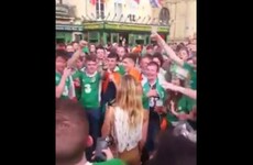 This French girl was treated to a romantic serenade by hundreds of Irish lads in Bordeaux
