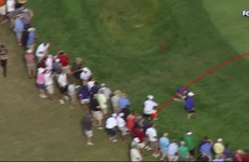 Watch: Dustin Johnson's wild tee-shot cannons off a spectator's head and into a food tent