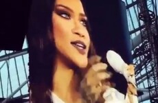 Rihanna broke down in tears as she sang in the Aviva last night