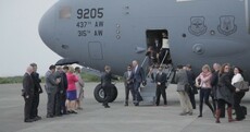 Pics: This is how Joe Biden arrived in Mayo today