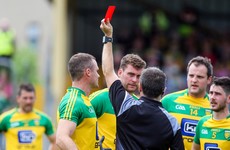 Donegal 3-time Allstar winner's suspension stands and faces two match ban after red card