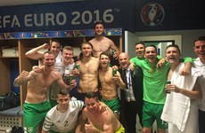 Everyone is loving this photo of the Irish players having cans in the dressing room