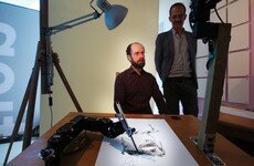Fancy having your portrait drawn by three robots called Paul in Dublin?