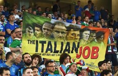 Some of the flags displayed by Irish fans in Lille last night were inspired