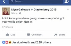 This granny accidentally posted the most adorable message to a Glastonbury Facebook page