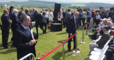 Watch: Protester throws Nazi-themed golf balls at Trump in Scotland