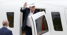 Trump parked his chopper on Europe's lawn, then staged a very odd cliff-edge press op