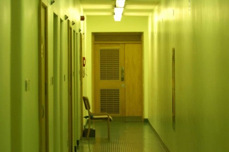 Empty corridors of the Dochas Centre, Mountjoy Prison.