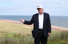 Protesters holding Mexican flags storm Trump golf course in Scotland