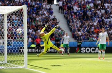 Quick-fire Griezmann goals tear Irish hopes to shreds