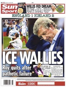 Good riddance, cod help us and ice wallies -  the English papers pull no punches
