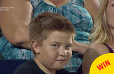This little kid's death stare down a television camera is going insanely viral on Facebook
