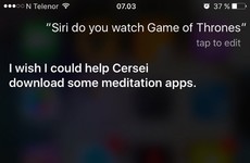 Here's what happens when you ask Siri about the Game of Thrones finale