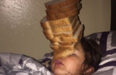 This big sister played the most devious prank on her little sister as she slept