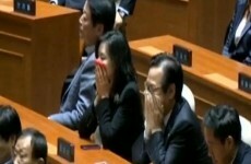 Watch: Lawmakers throw tear gas in South Korean parliament