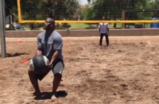 The Steelers' pre-season camp features a 'volleyball' game with a very, very tough twist