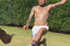 Anyone got an opener? Dani Alves cracks open a beer with a bicycle kick