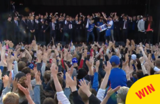 The Iceland football team were welcomed home from the Euros with this spine-tingling 'Viking Clap'